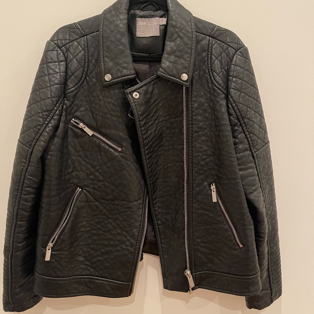 ASOS US size 14 Plus size Faux Leather Biker Jacket